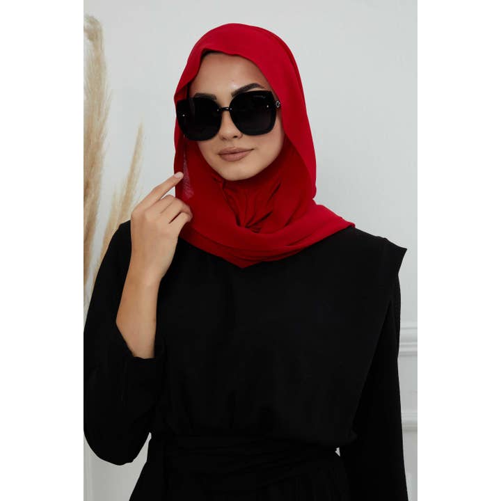 Aisha's Design - Wholesale Hijab – Women’s - Instant Chiffon Shawl Headscarf for Women with Cotton Bonnet Chiffon Turban Cap, Ready-to-Wear Soft Chiffon Shawl Instant Hijab Wrap,PS-46114