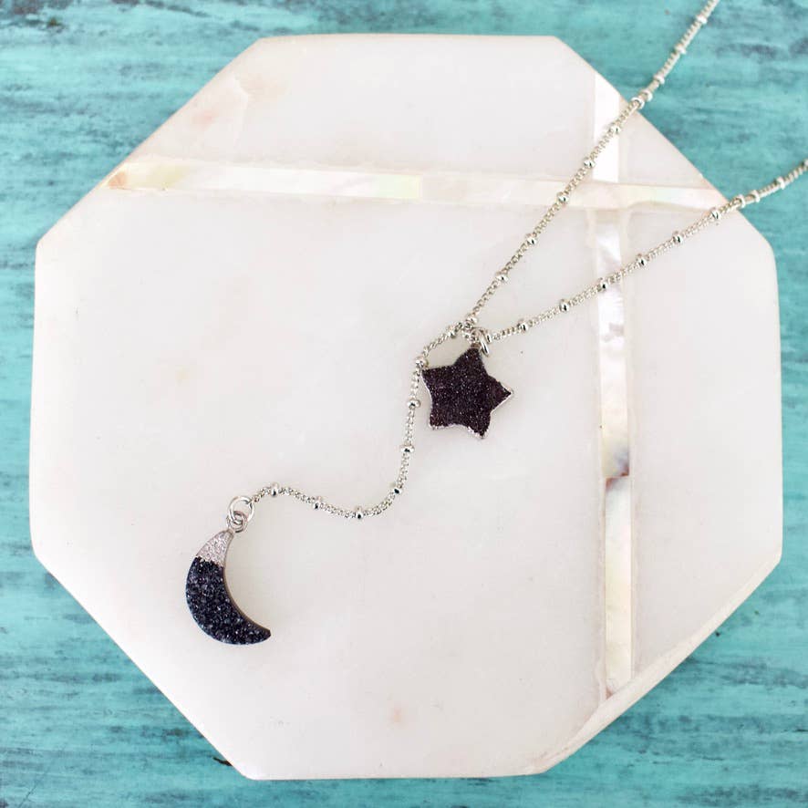 a.v. max - Wholesale Halskettinghanger - Over The Moon Stone Y-hals|Labradoriet|Citroen|Chalcedoon|WRM18