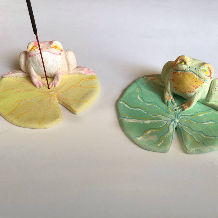 Froggo wierookhouder voor wholesale door Rachel Mills Art