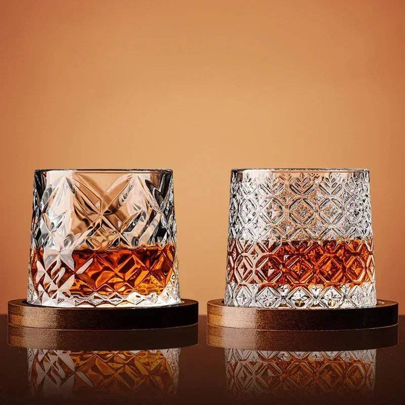 Kiyo Home - Vente Verres à cocktail/alcool - Verre à whisky rotatif | Verre à whisky | Verre à bourbon10