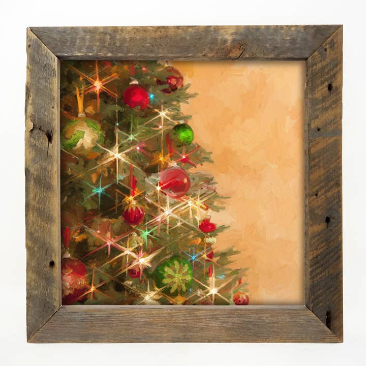 ginger blue - Wholesale Christmas Wall Art - Lighted Christmas Tree