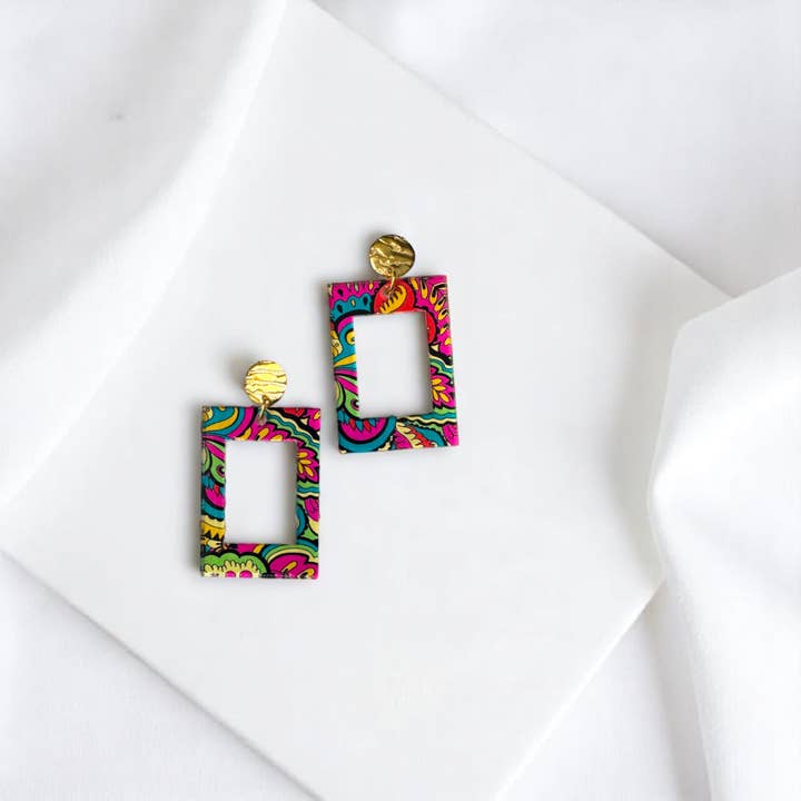 Fish Towne Designs, LLC - Wholesale Dangle Earrings - Vibrant Summer Acrylic Earrings | Colorful Dangle Earrings4