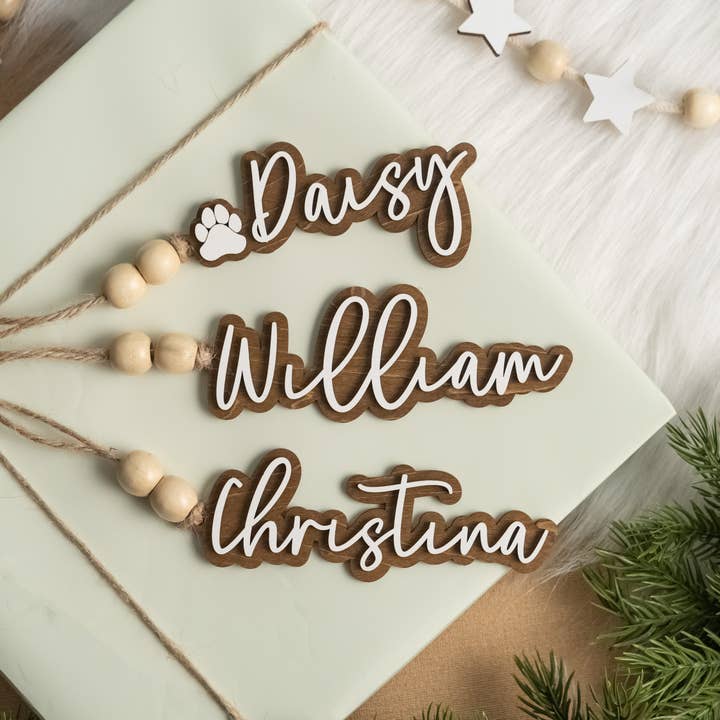 BearCrafts - Wholesale Ornament - Christmas Name Tag R524