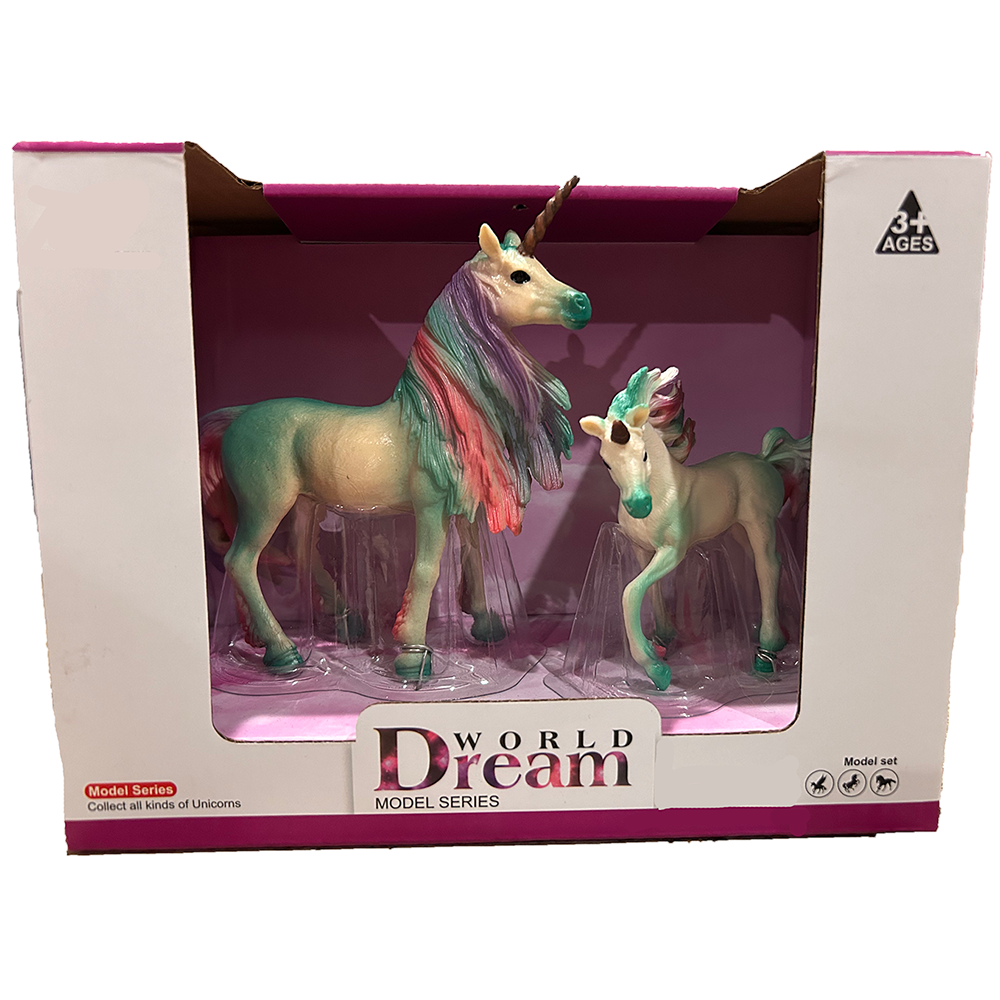 Texas Toy Distribution - Wholesale Figurine Toy - Kids - Unicorn Painted Resin Figurines in Open Window Box, 4 Styles3