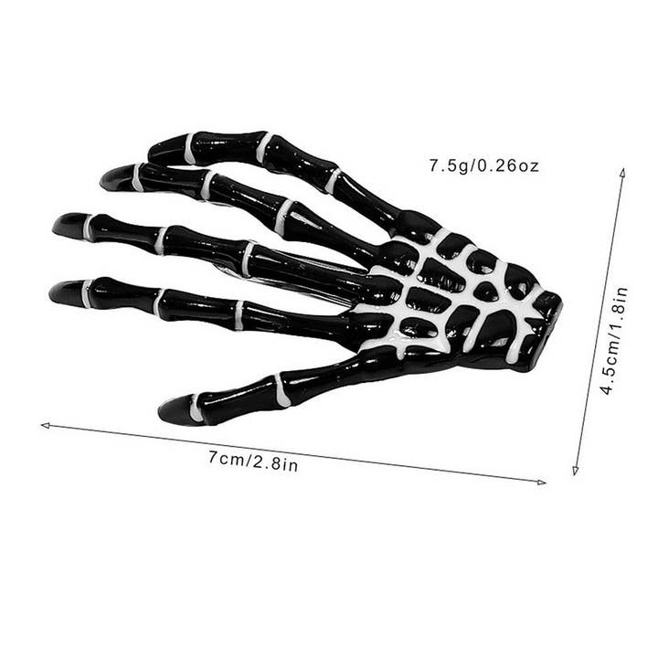 ACCITY - Wholesale Hair Clip - Women's - Halloween Skeleton Hand Hair Duckbill Clip_CWAHA164313