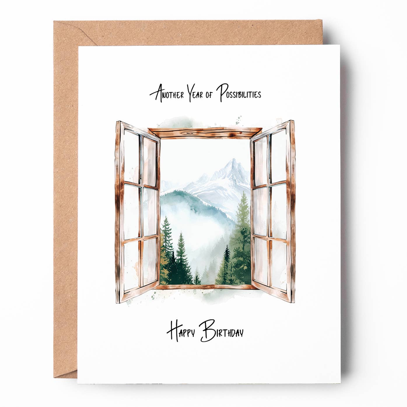 Oakwind Hollow – wholesale Birthday card – Year of Possibilities Birthday Card BD05 Mountain Outdoors0
