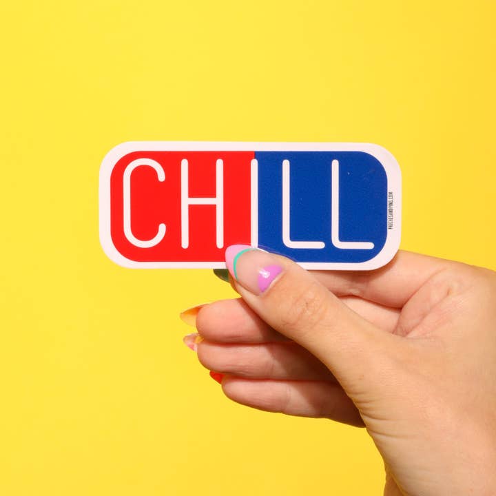 Chill Pill Sticker for wholesale by Patches and Pins