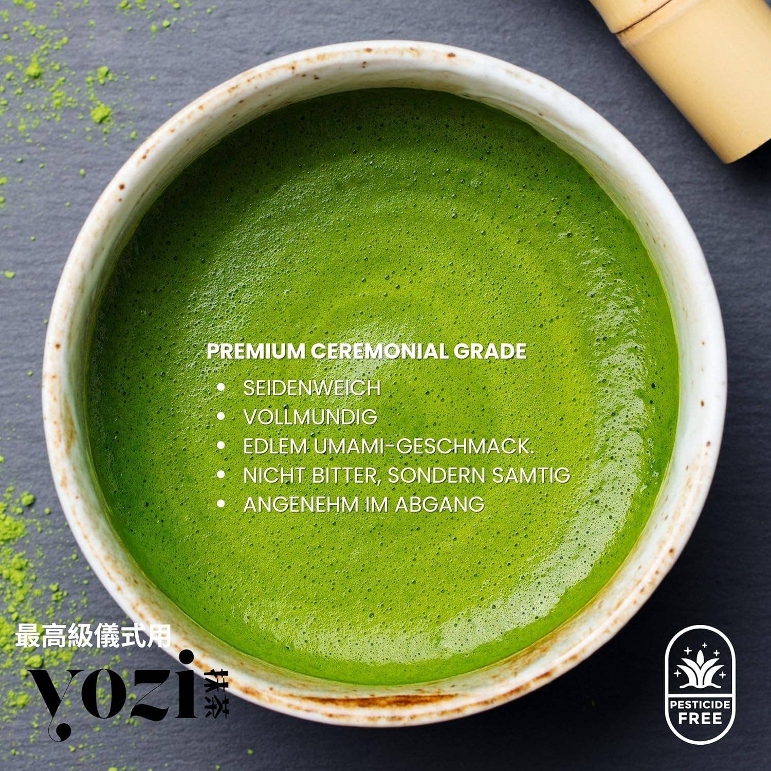 Biomatea - Wholesale Health/Detox Tea - Yozi Premium ceremonial Matcha powder, 30g can, from Kagoshima, high grade, pesticide-free Matcha tea2