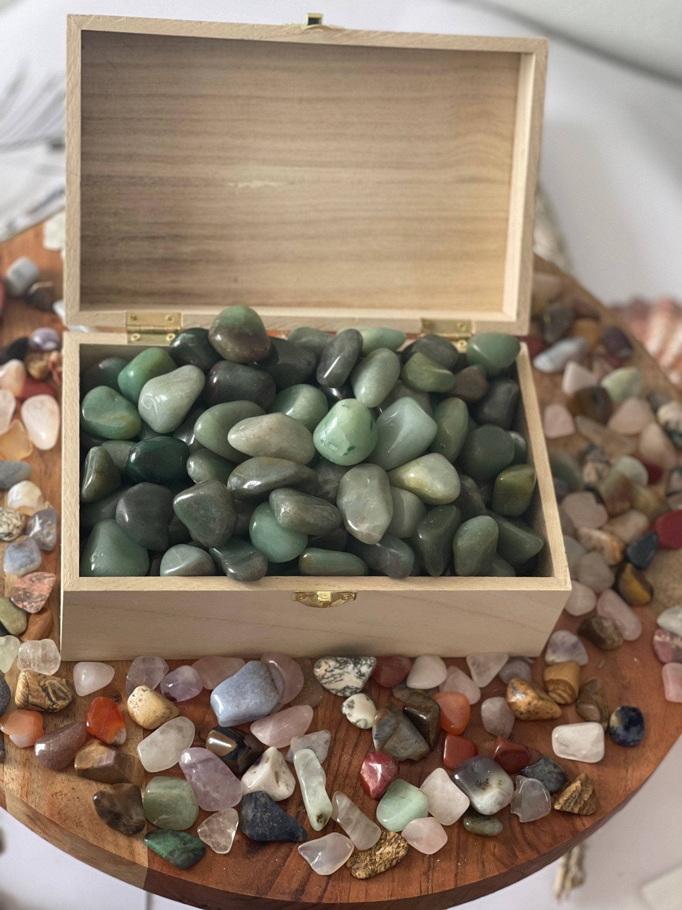 CaNatureLover - Wholesale Spiritual Stone/Crystal - Tumbled Green Aventurine Crystal Healing Tumbled Stone , 1-1.5 inch Bulk Large Natural Tumbled Polished Brazilian Gemstone Healing Crystals6