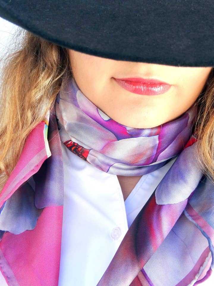 Wild Rag Square Scarf - Bandana - Silk Twill for wholesale by Silk Squirrel