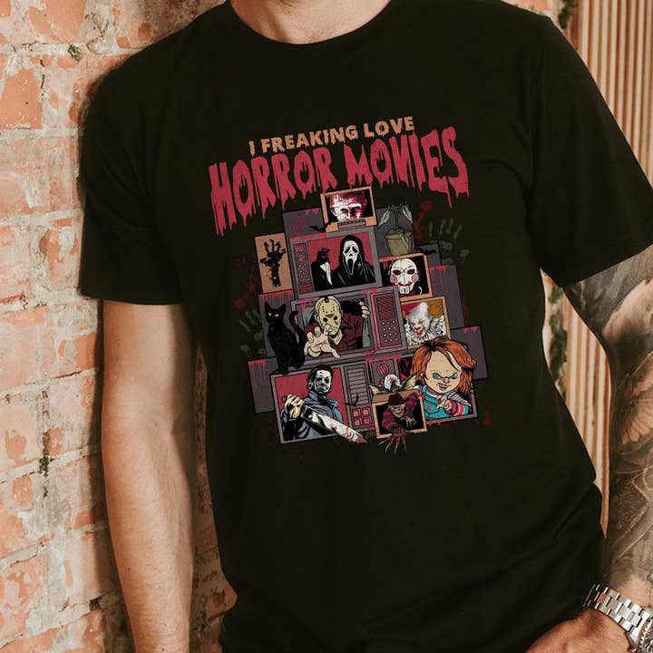 House Of Rodan - Wholesale T-Shirt (Graphic) - Men's - I Freaking Love Horror Movies - Halloween T-Shirt