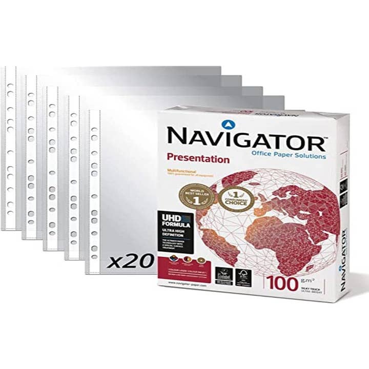 MEDEL OFFICE - Venta al por mayor Carpetas - Pack Paquete de 500 Folios Navigator Universal A4 100gr