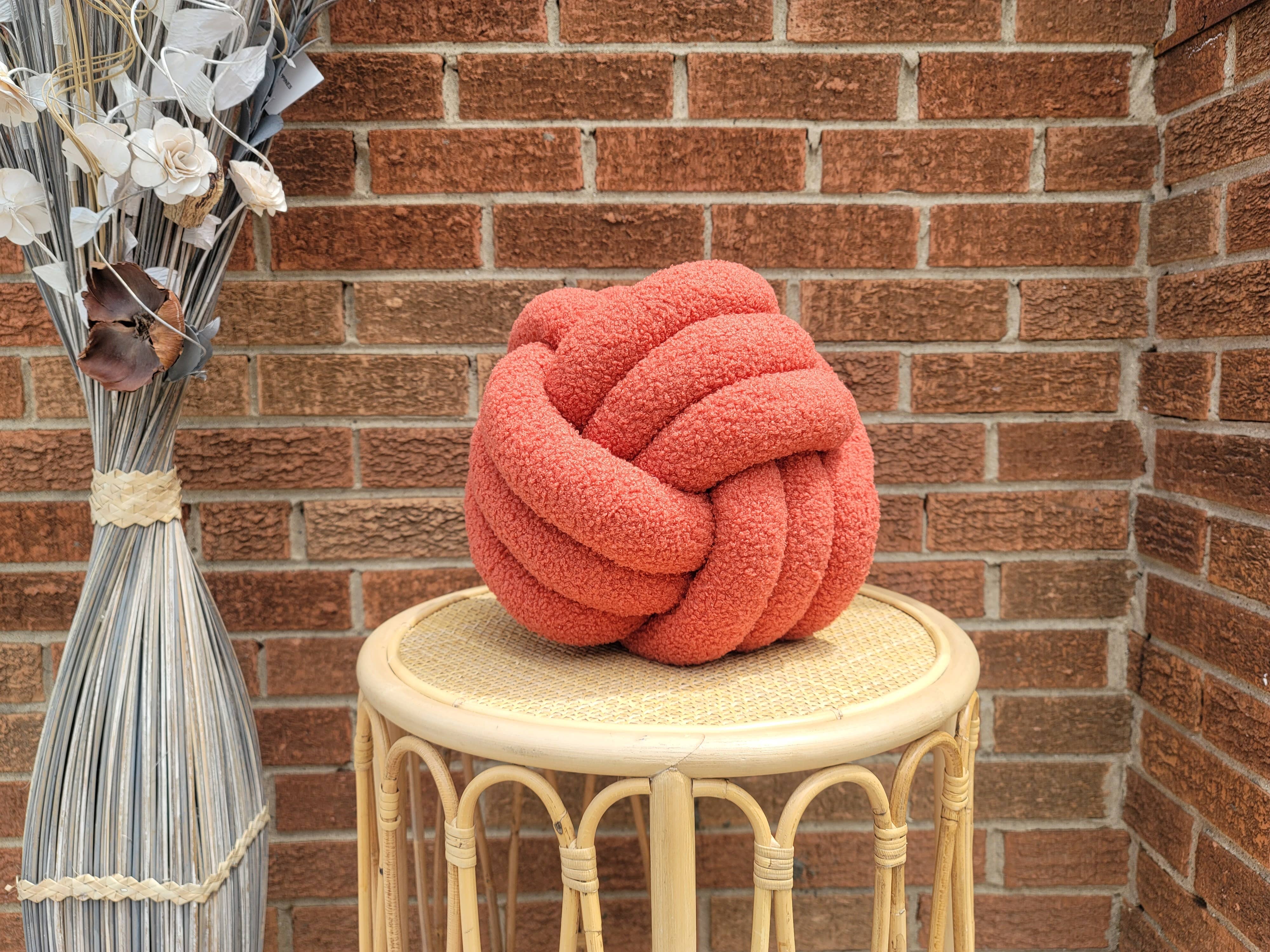 SUF Products LLC - Wholesale Throw/Decorative Pillow - Boucle Knot Pillows Soft and Cozy - Trendy Textured cushion25