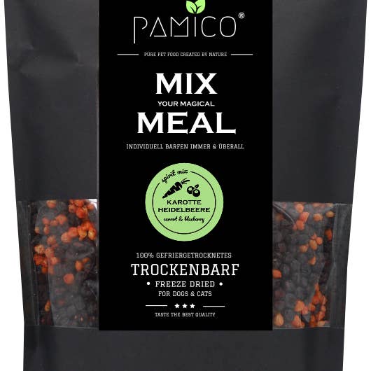 PAMICO - Wholesale Pet Food - Dog - Carrot & Blueberry freeze-dried - MIX MEAL Dry Barf1