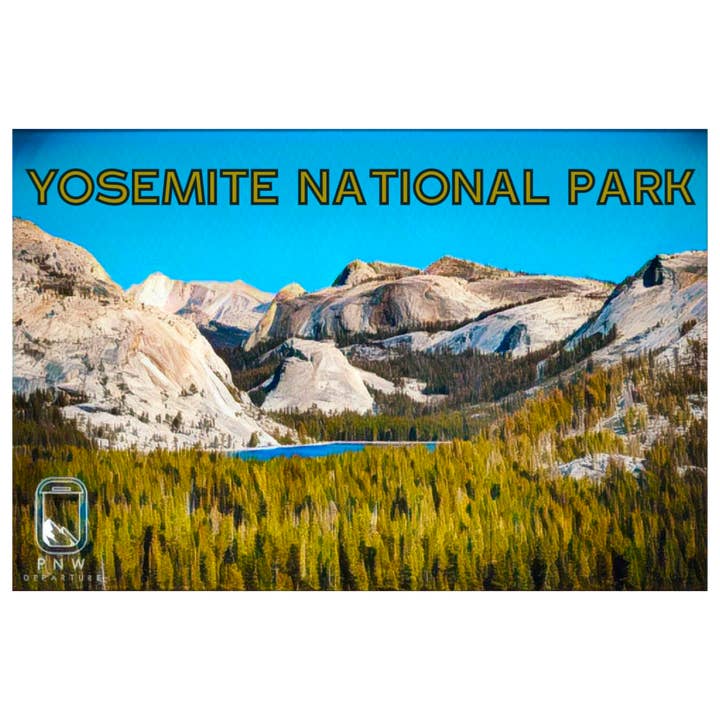 Yosemite nationalpark sjö klistermärke för wholesale av PNW Departure