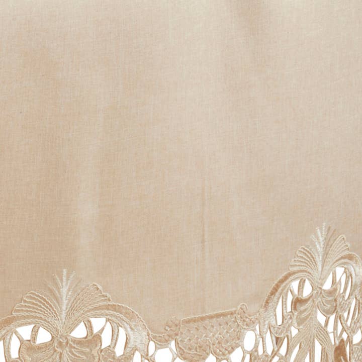 Ecru Delicate Embroidery Tablecloth for wholesale on Faire