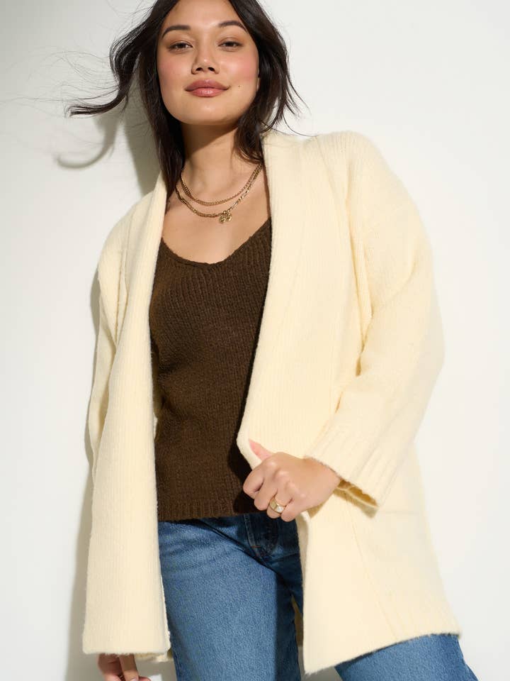 Juliet Cardigan - Creme for wholesale by Callahan Knitwear