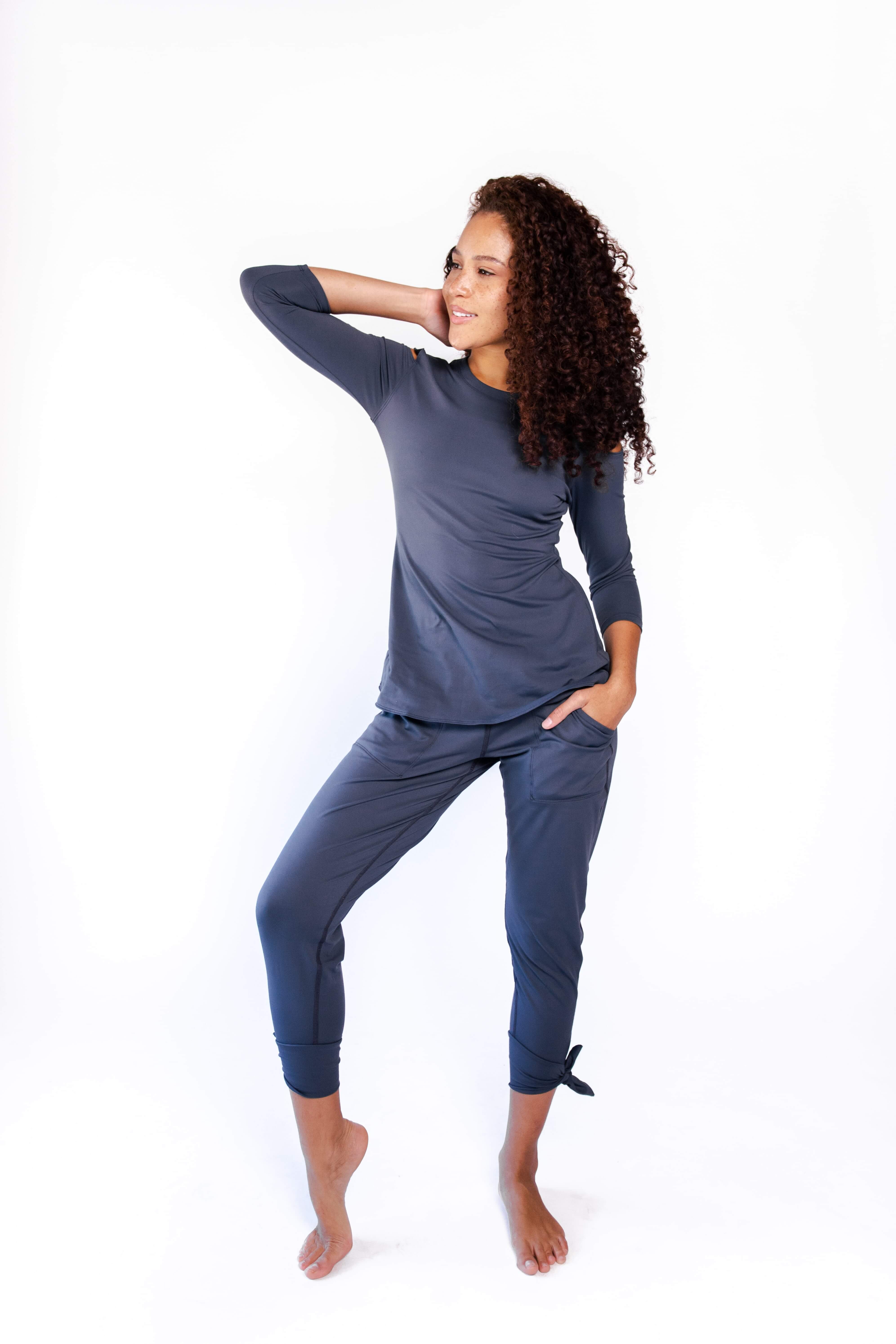 Yoga Democracy - Wholesale Lounge Sweatpants/Joggers - Women's - Sunday Jogger in Navy Blue1