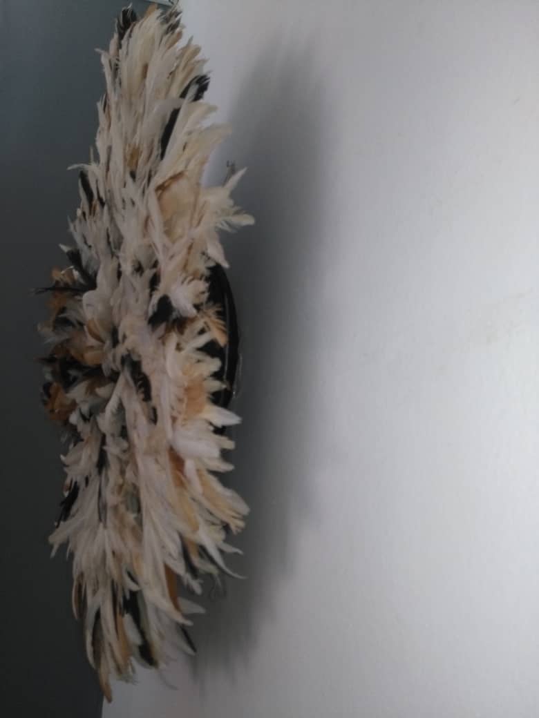 Beige and natural speckled white juju hat for wholesale on Faire2