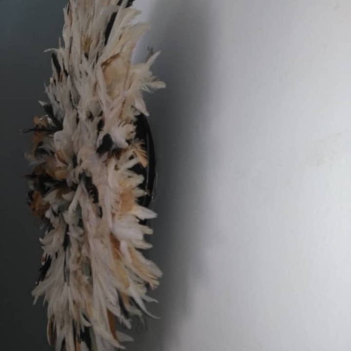 Beige and natural speckled white juju hat for wholesale on Faire2