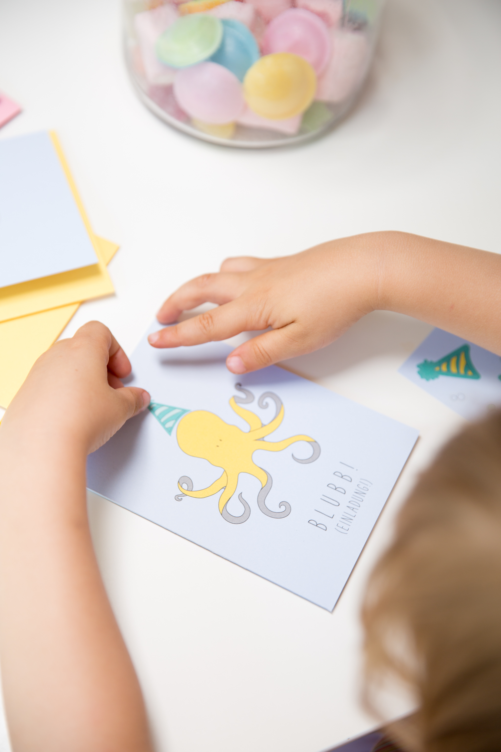 My Pretty Circus - Wholesale Birthday Card - Invitation card set for children's birthday party animal octopus4