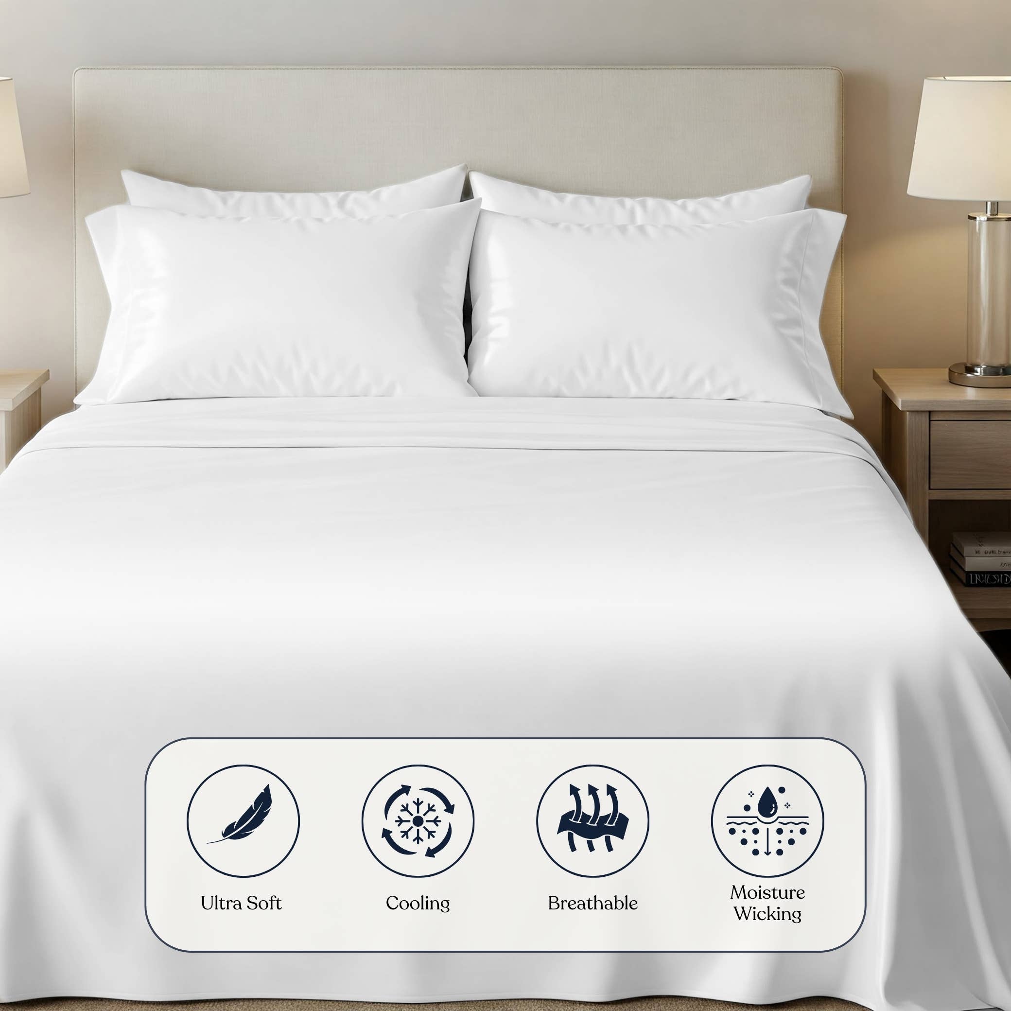 Delara - Wholesale Bedding Pillowcase/Sham - Delara Viscose Derived from Bamboo Pillowcase Pair2