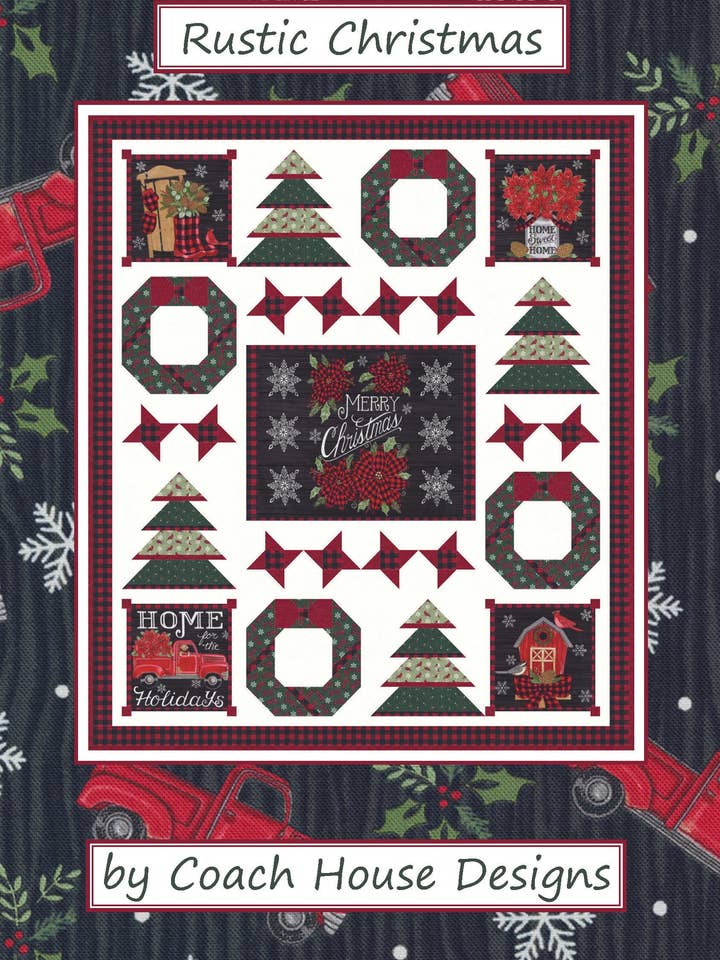 Motif de couette de Noël rustique pour la vente par Coach House Designs