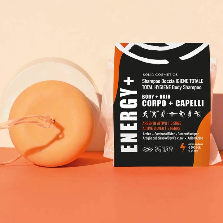 Energie + Desinfizierendes Duschshampoo Körper & Haar für den Großhandel von SENSO NATURALE