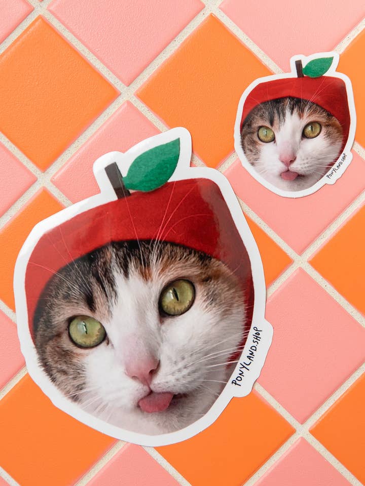 "Apple Head Pony" Waterproof UV Vinyl Sticker for wholesale by PONYLAND