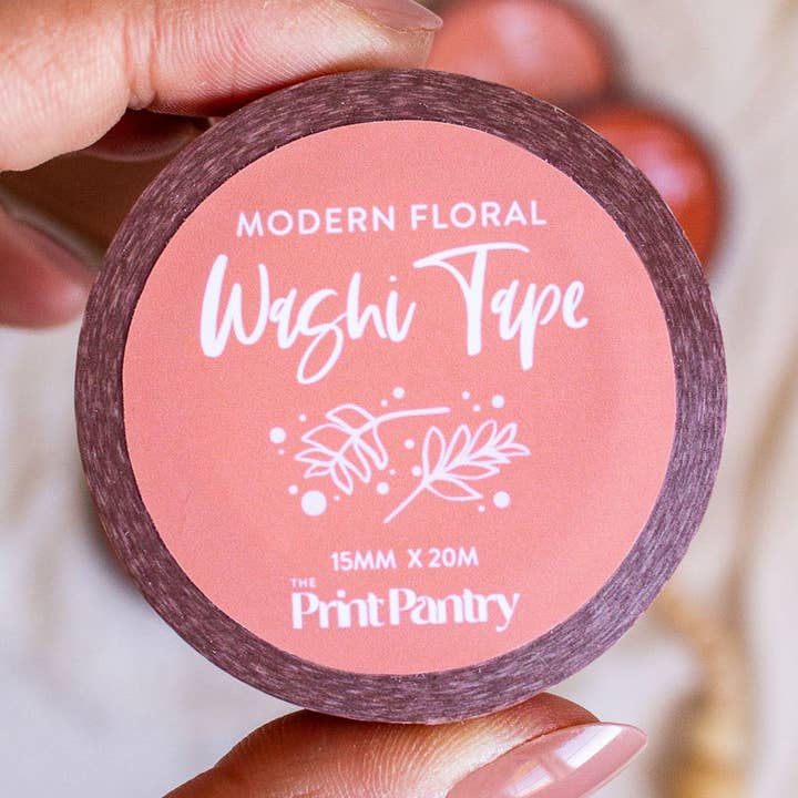Modern Floral Washi Tape for wholesale by The Print Pantry
