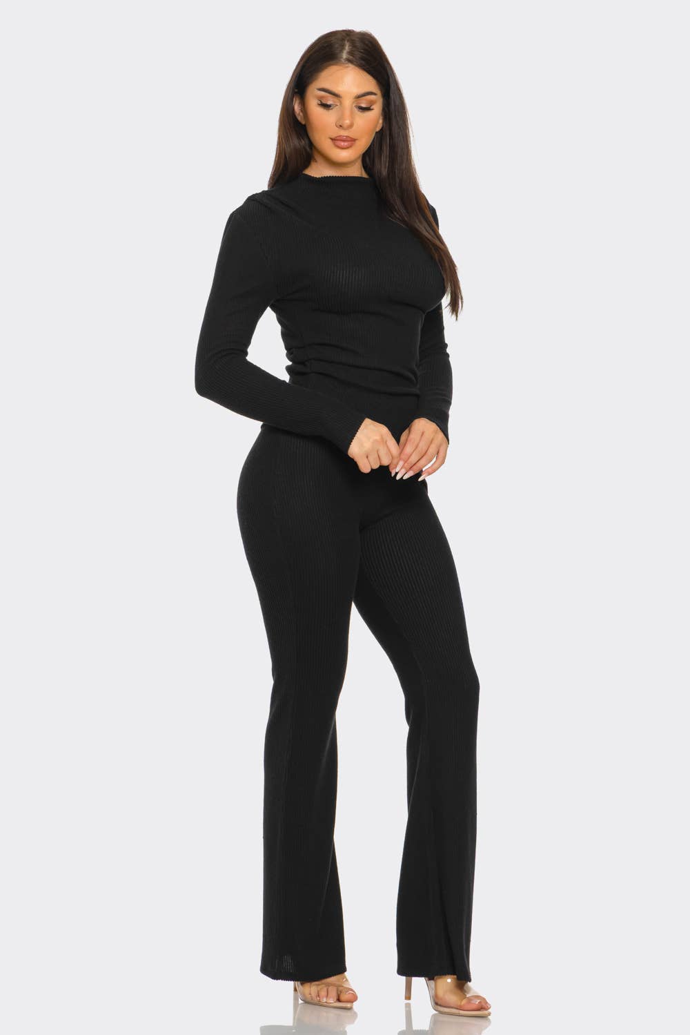 Julia by LoveJ - Wholesale Top & Pant Set (NOT Loungewear) - Women's - Asymmetric Ruched Hem Top And Pants Set 12