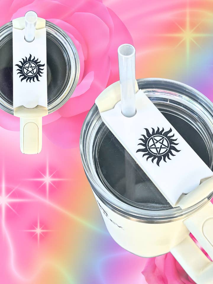 SPN Anti possession warding tattoo Winchester Tumbler Topper: H2.0 Cup Funny SPN Accessories Customizable Colors for wholesale by Cosmic lovely