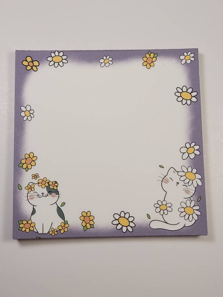 Bloc-notes Chat Marguerite – Bloc-notes mignon pour notes et listes pour la vente par Sakura Design Gallery