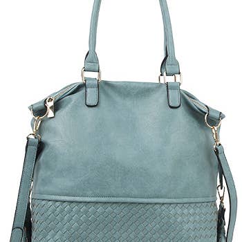 Designer Blue Vegan Handbag for wholesale by Sassy Jewelry Collection