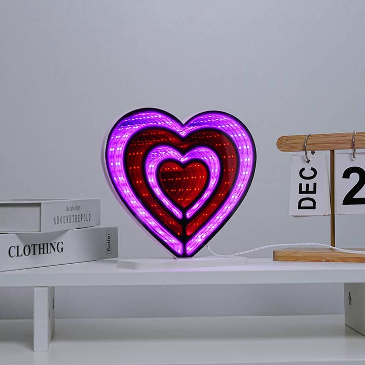 Trend Tech Brands - Wholesale Neon Sign - Neon Art Infinity Lights Wall & Desk Sign-Heart2