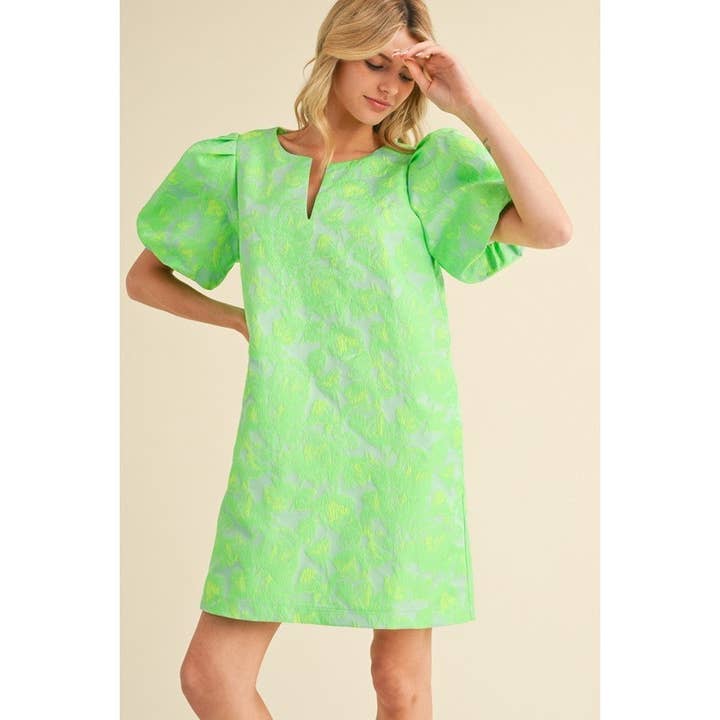 STYLE USA - Wholesale Dress - Women's - Flower jacquard embroidery dress