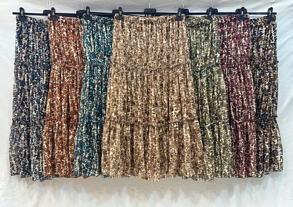 Mimi & Gogo - Wholesale Skirt - Women's - Printed Skirt With Lining @9705_JuImprimee8