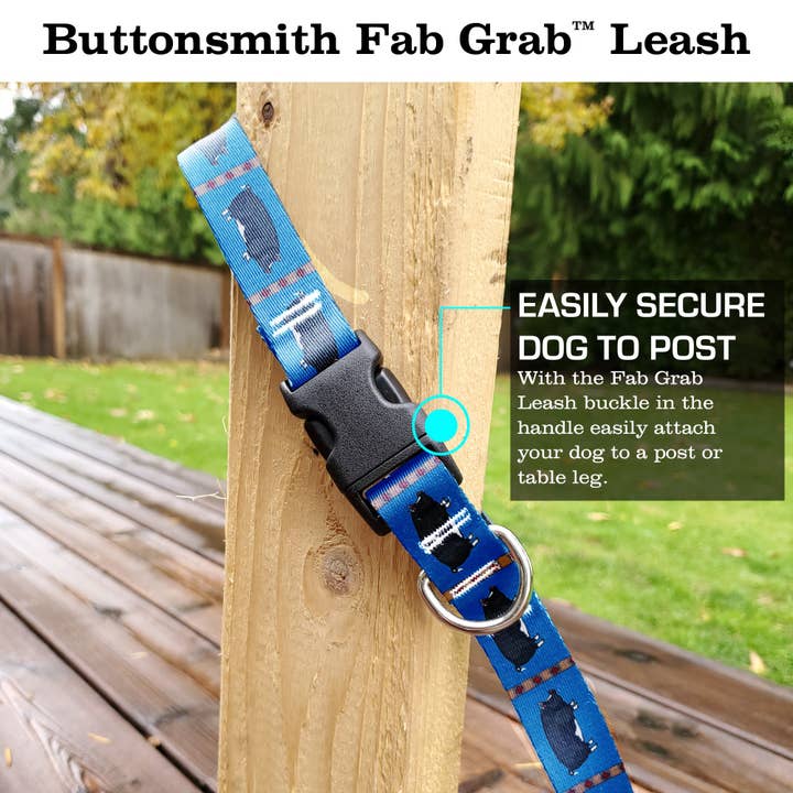 Rebecca McGovern Pig Fab Grab Leash - Made in USA - Three Handles for wholesale by Buttonsmith