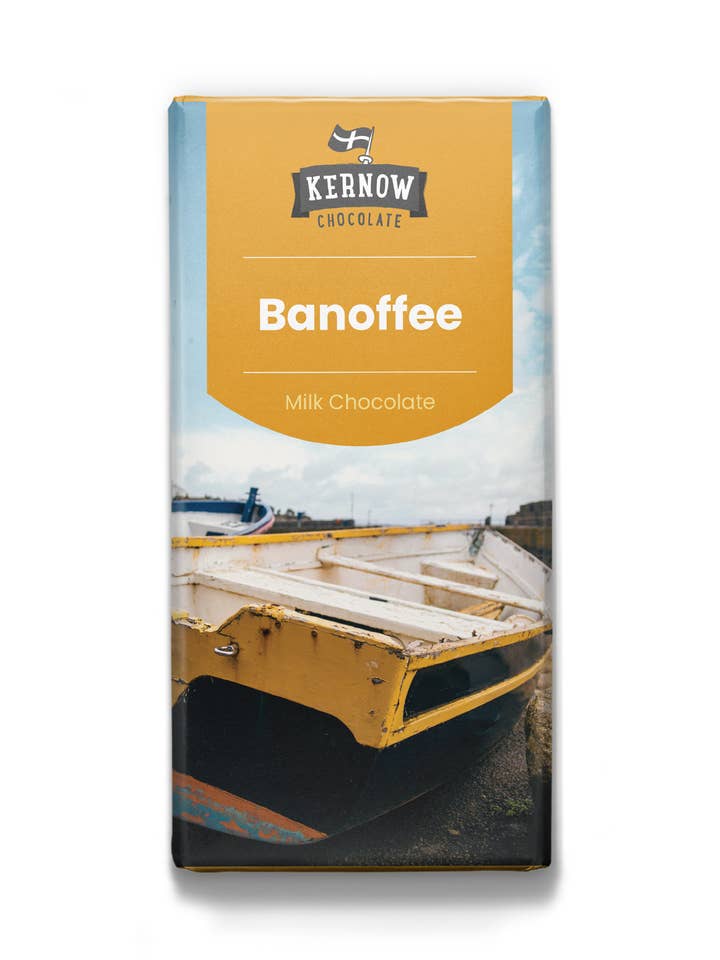 Kernow Chocolate 95g Banoffee Milk Chocolate Bar for wholesale by Kernow Chocolate