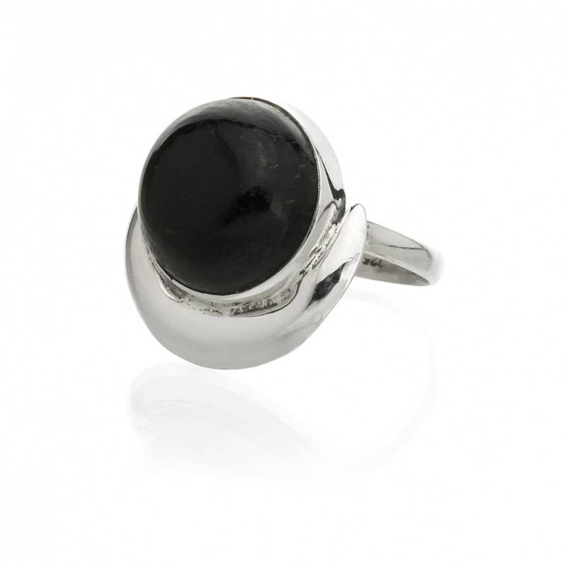 UniArt - Wholesale Single Stone/Solitaire Ring - Chandra Silver Ring With Minerals2