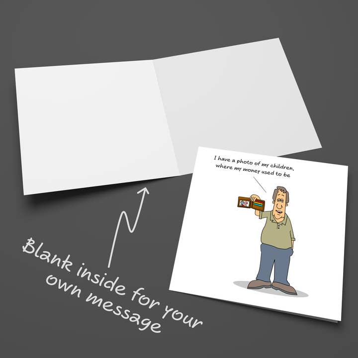 Swizzoo Cards - Vendita all'ingrosso Biglietti per la Festa del Papà - Divertente biglietto per la festa del papà, con salvadanaio per bambini, figli, figlie, divertenti3