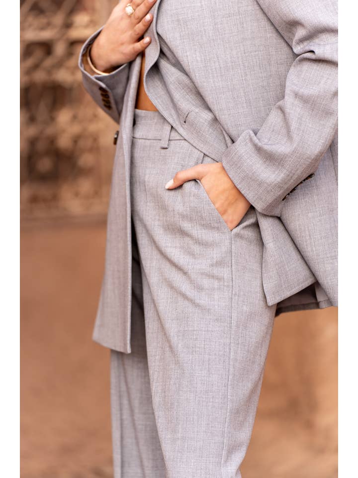 Attentif Paris - Venta al por mayor Pantalón de vestir - Mujer - Pantalones de pierna ancha a medida Heather42