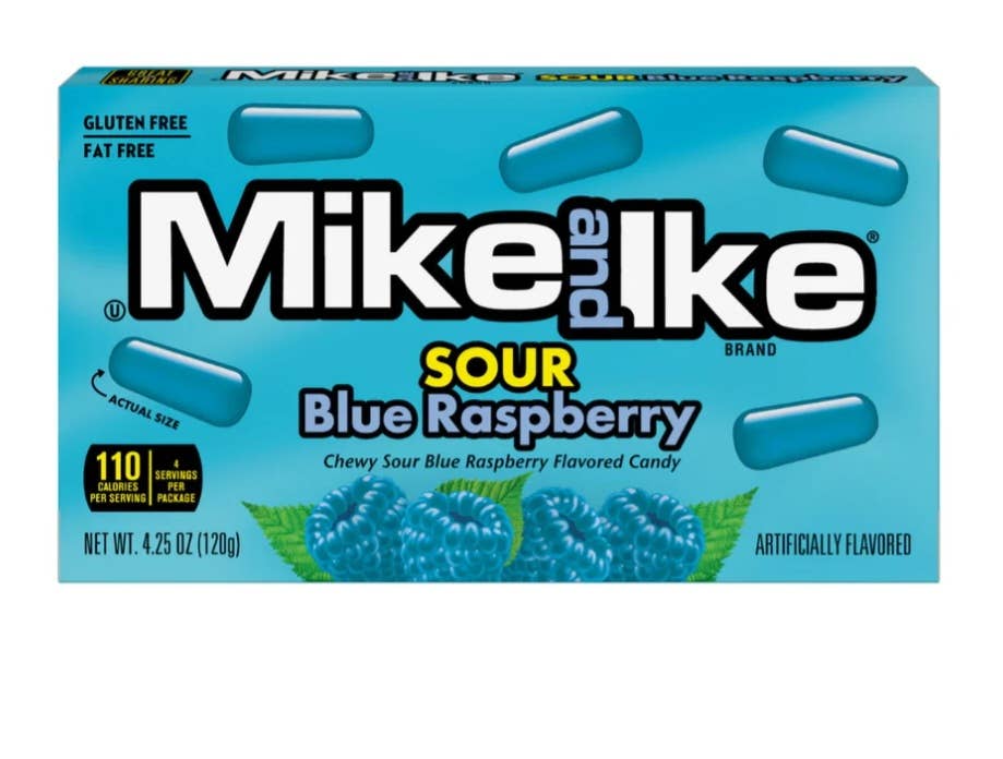Majestic Wholesale - Wholesale Gummy - Mike and Ike Sour Blue Raspberry – 4.25 oz Theater Box 12CT