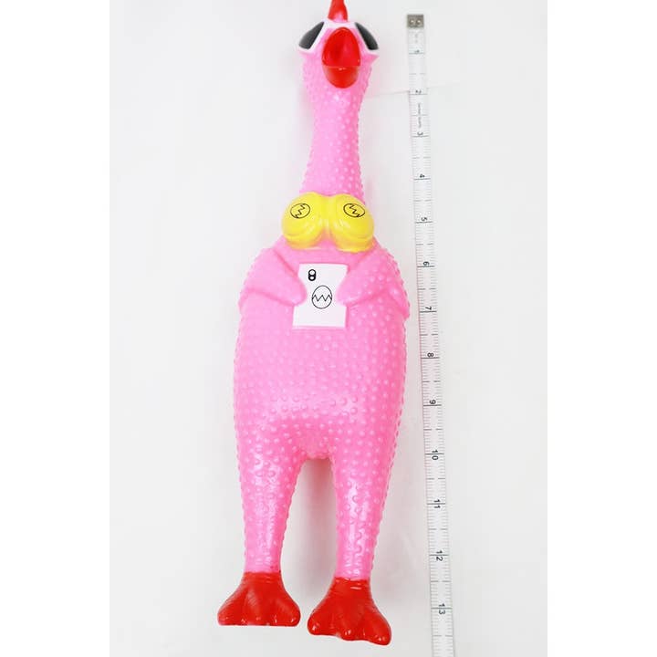 MIX COLOR Rubber Chicken Squeaky Toy for wholesale on Faire4