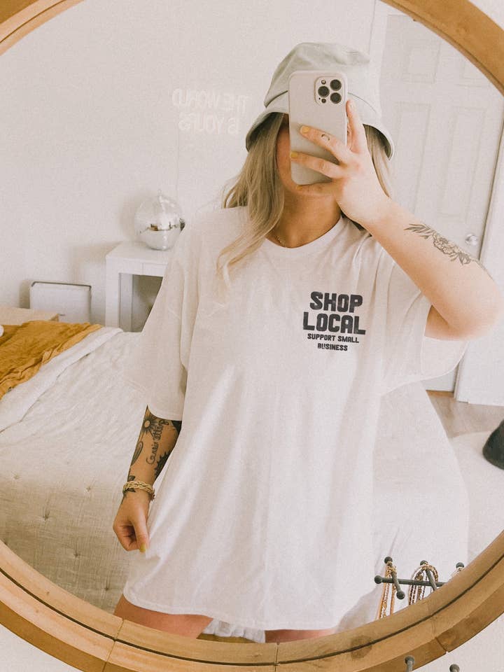 SHOP LOCAL GRAPHIC TEE for wholesale by LOLA MAGNOLIA