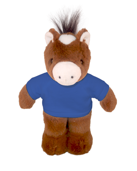 Plushland - Wholesale Stuffed/Plush Toy - Kids & Baby - Plush Floppy Horse with Personalized Tee  8"11