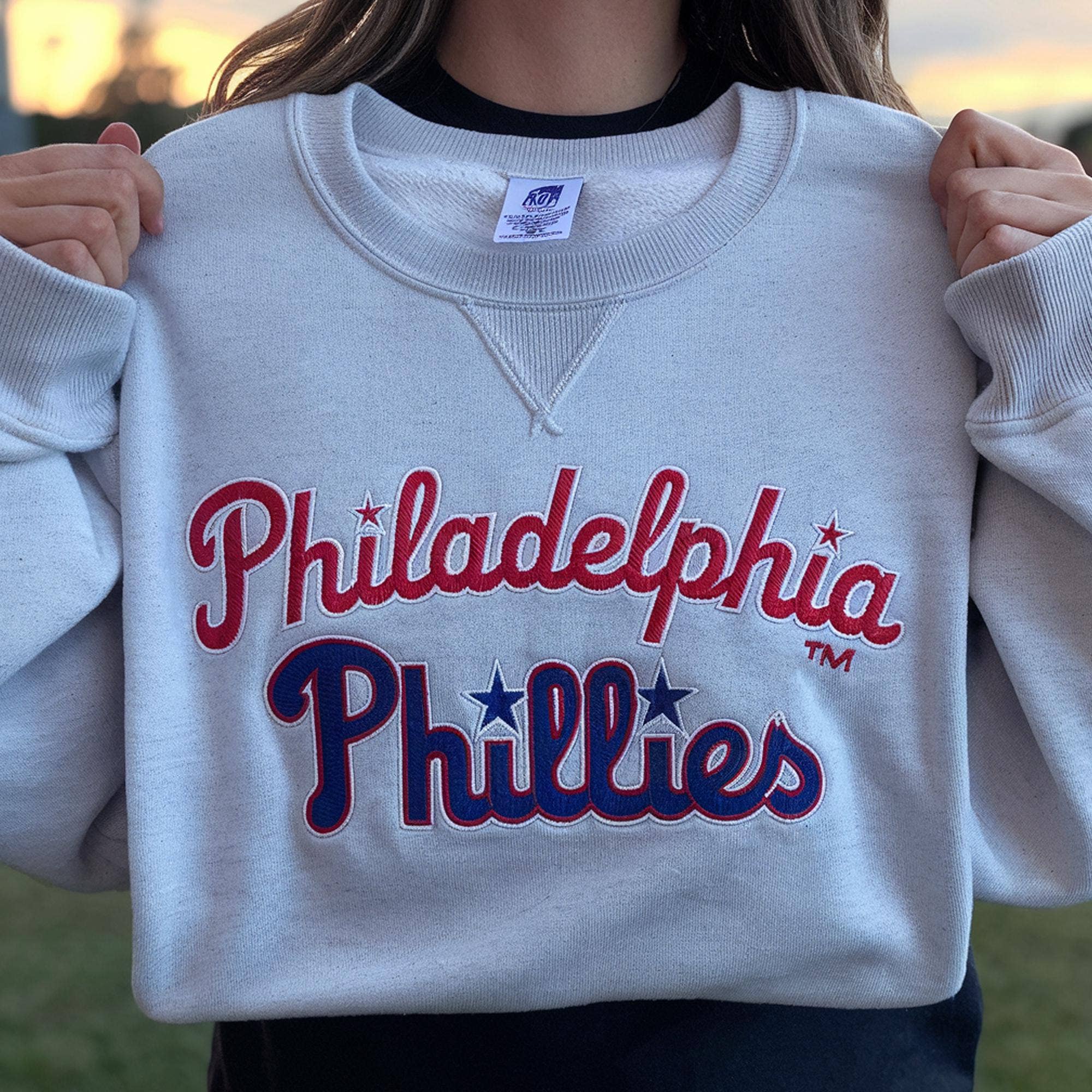 TheKingShirt - Wholesale Graphic Sweatshirt - Women's - Philadelphia Phillies Embroidered Baseball Team Sweatshirt1