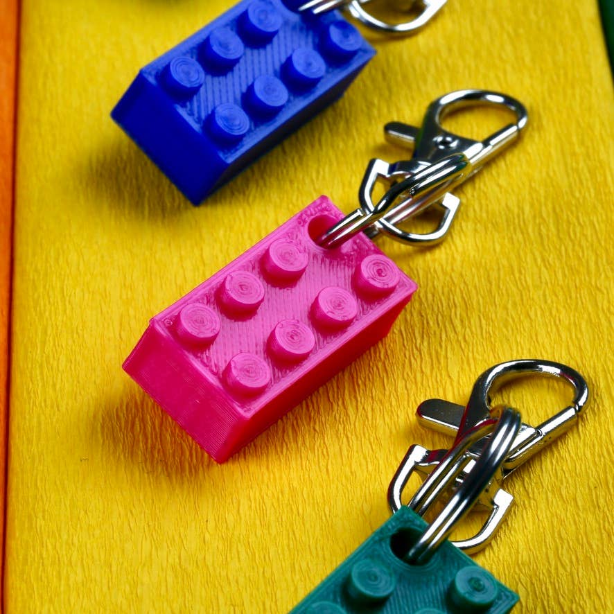 Made Happy Gifts - Wholesale Keychain - Kids - Star, Heart and Brick Zip Compatible with LEGO® Bricks13