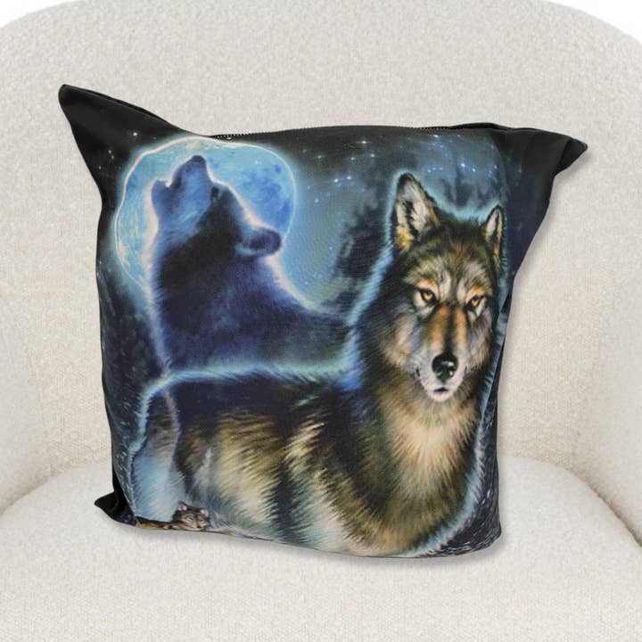 Fundas de almohada sublimadas OLDTRIBES™ Lobo para venta al por mayor de OldTribes