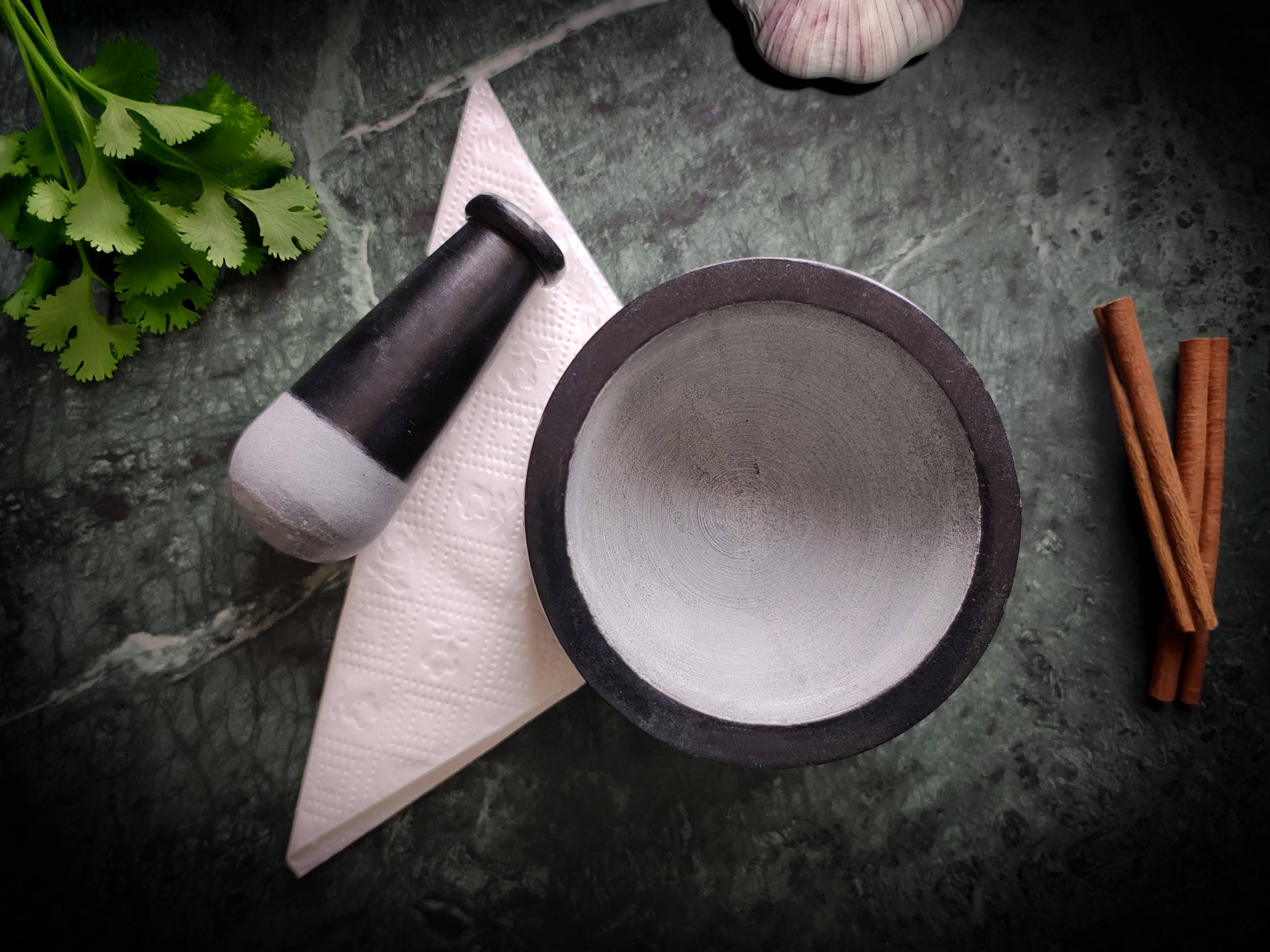 Valor Home Goods - Wholesale Mortar & pestle - Floral Leaf Mortar & Pestle - Hand-Carved Spice Crusher4